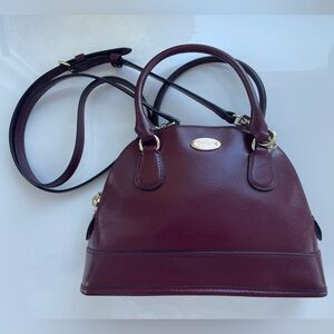 EUC COACH small burgundy crossbody dome-shaped satchel